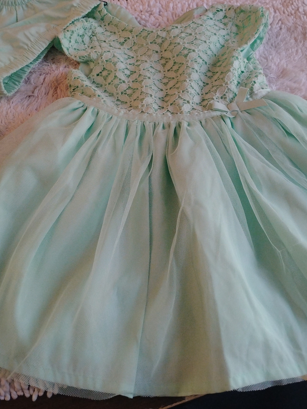 Carter's Mint Lace Bodice Tulle Party Dress